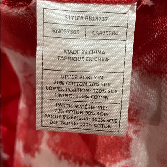 BB Dakota Red & White Sleeveless Dress. Size 2 - Picture 4 of 6